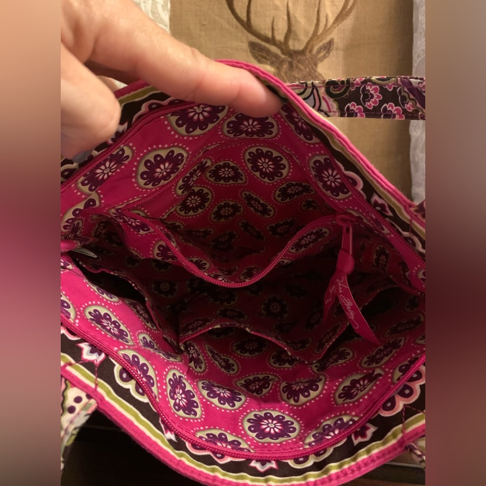 Vera Bradley Morgan Bag-Very Berry Paisley Print with Wallet and Change Purse - Picture 5 of 16